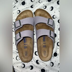 Purple Leather Soft Footbed Arizona Birkenstocks